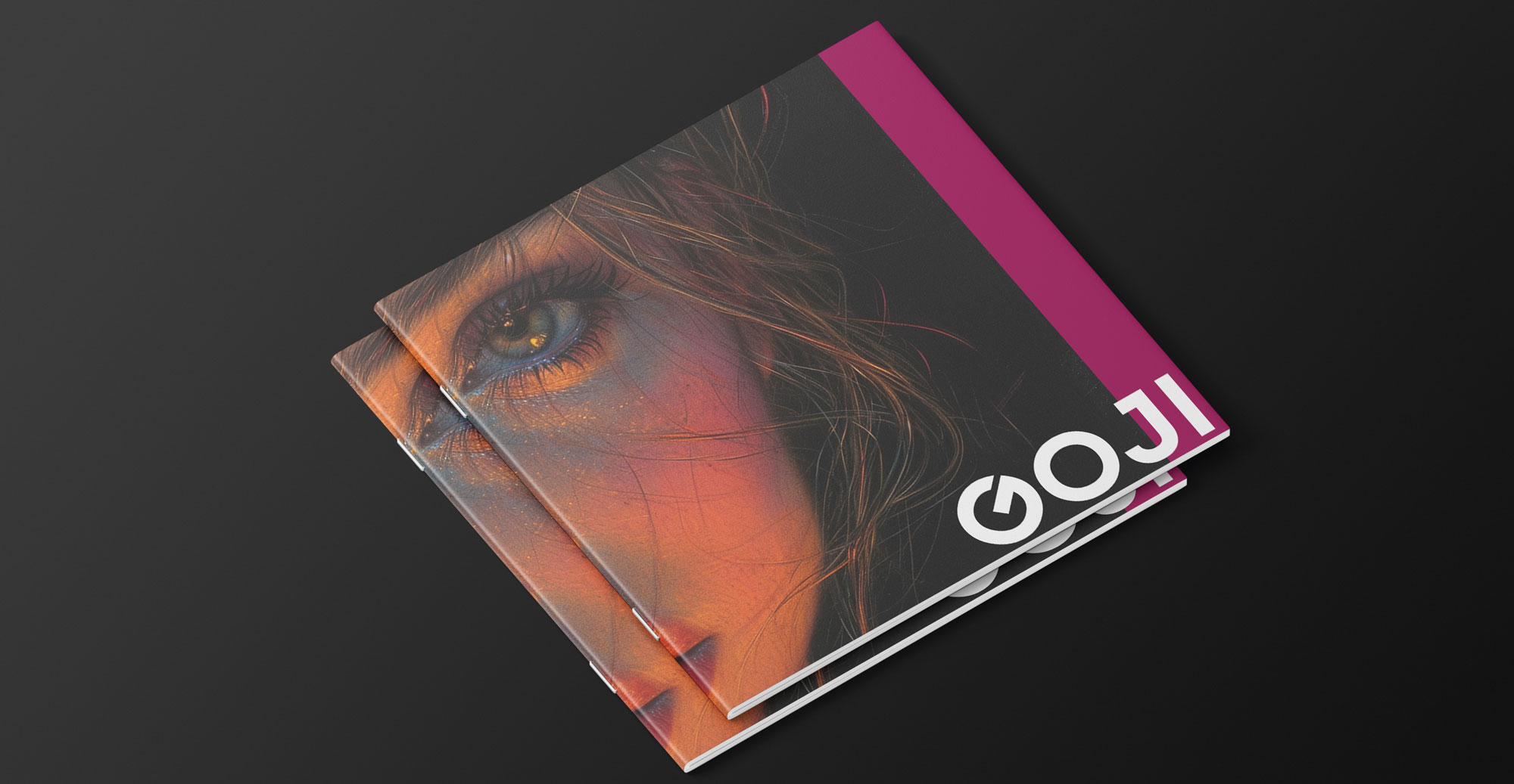 Goji Graphic design example showing book design