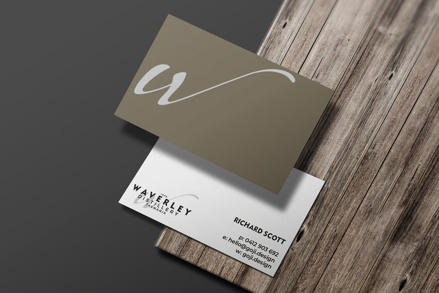 Waverley business card mockup
